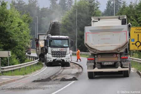 Preplastitev dela kamniške obvoznice (1)